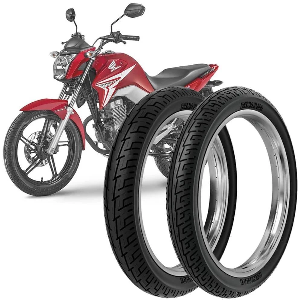 2 Pneu Moto Cg 150 Titan 100/90-18 56p 2.75-18 42p Bs32