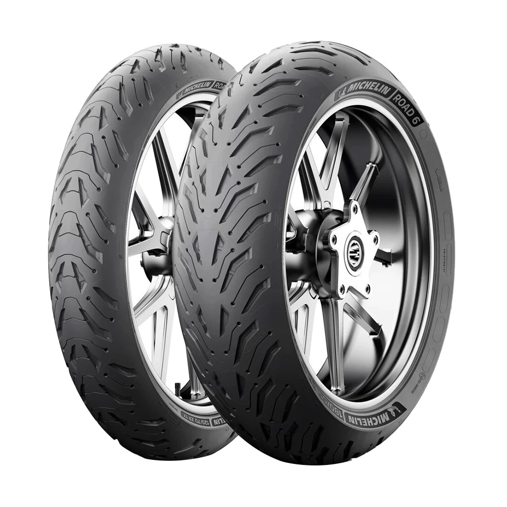 Jogo Pneus De Moto Michelin Road 6 120/70r19 60w 170/60r17 72w Tl