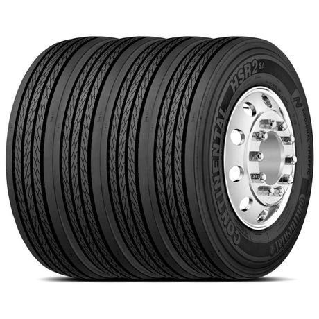 Kit 4 Pneu Continental 295/80r22.5 152/148m Conti Hybrid Hs3