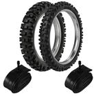 Kit Par Pneu Mini Moto Trilha Off Road 60/100-12 70/100-10 Rmx35 Rinaldi Câmara