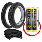 Kit Par Pneu Xre 300 Xtz 250 130/80-18 90/90-21 R34 Rinaldi Camaras Selante