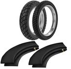 Kit Pneu Tornado Xre300 lander Tenere 120/80-18 90/90-21 R34 Rinaldi Camaras