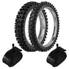 Kit Pneu Yz 250F Cross Trilha 100/90-19 80/100-21 Sr39 Rinaldi Camaras