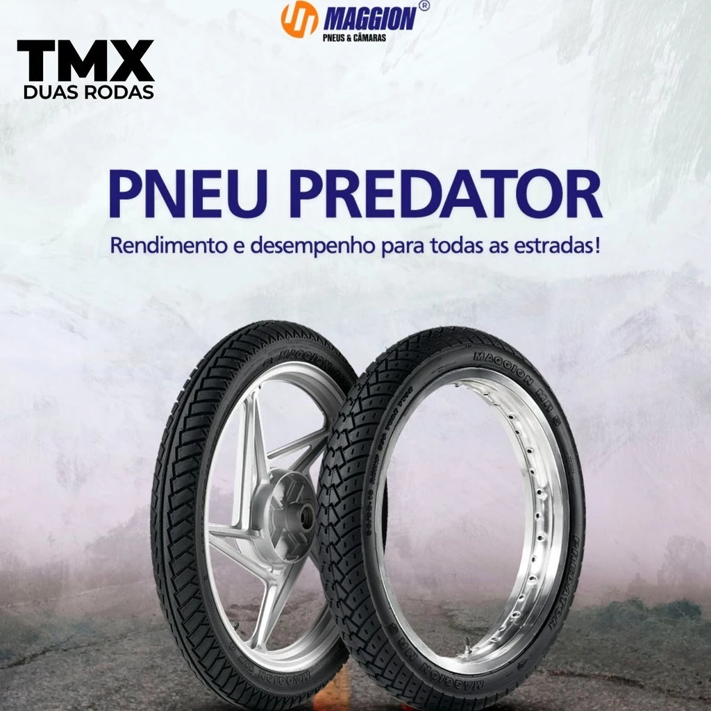 Par de Pneu Para Moto Trail Viper 120/90-17 Traseiro e 90/90-21 Dianteiro Maggion Para Uso Com Câmara