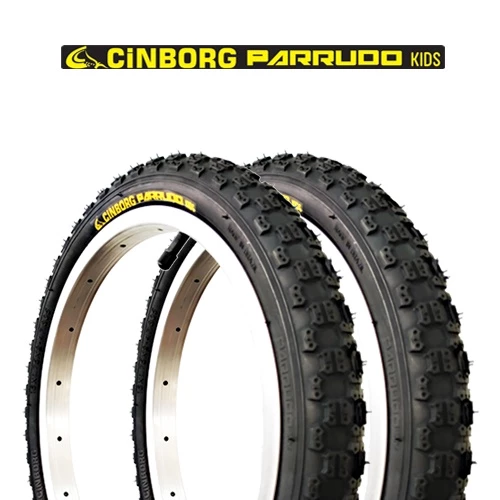 Par de Pneus Bike Aro 16 Parrudo Kids 16x1.75 47-305 Amarelo