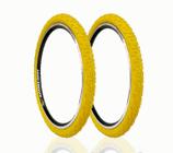 Par de Pneus Bike Aro 24 Parrudo Wind 24x1.75 47-507 Amarelo