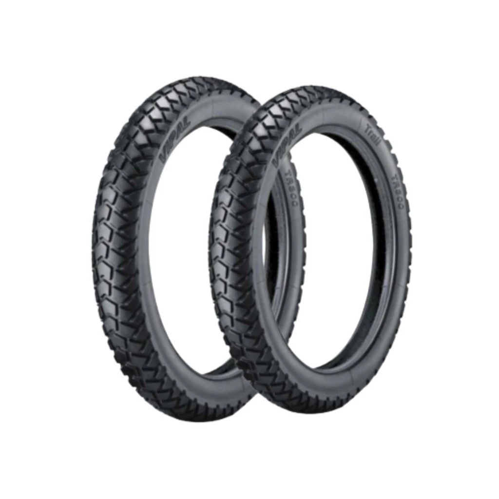 Par de Pneus para Moto Vipal 100/100-18 Traseiro e 80/100-21 Dianteiro - Com Câmara - P/CR300 CRF KTM WR