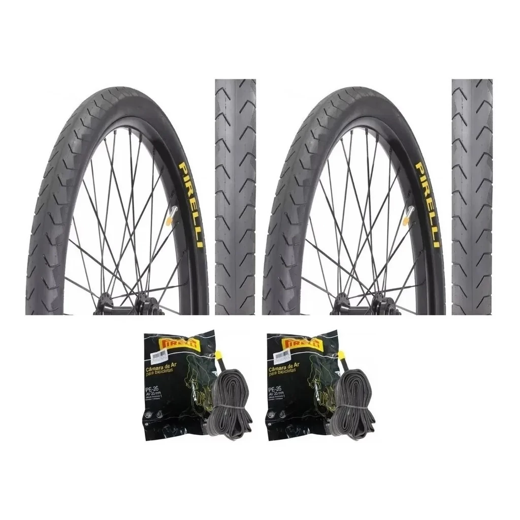 Par Pneu Bike Pirelli Phantom Street Slick Aro 26 X 1.50 2 Camaras