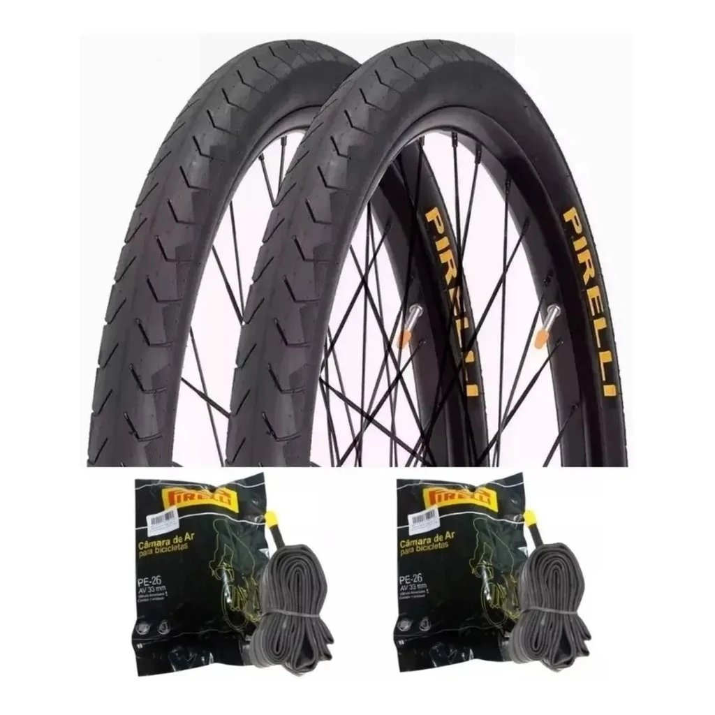 Par Pneus Pirelli Phantom Street Bike Aro 26 X 1.95 2 Camara Pirelli Mtb