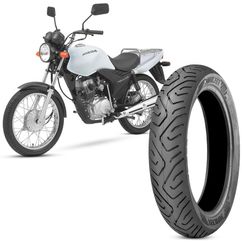 Pneu Moto Cg 125 Technic Aro 18 90/90-18 57p Traseiro Tampc