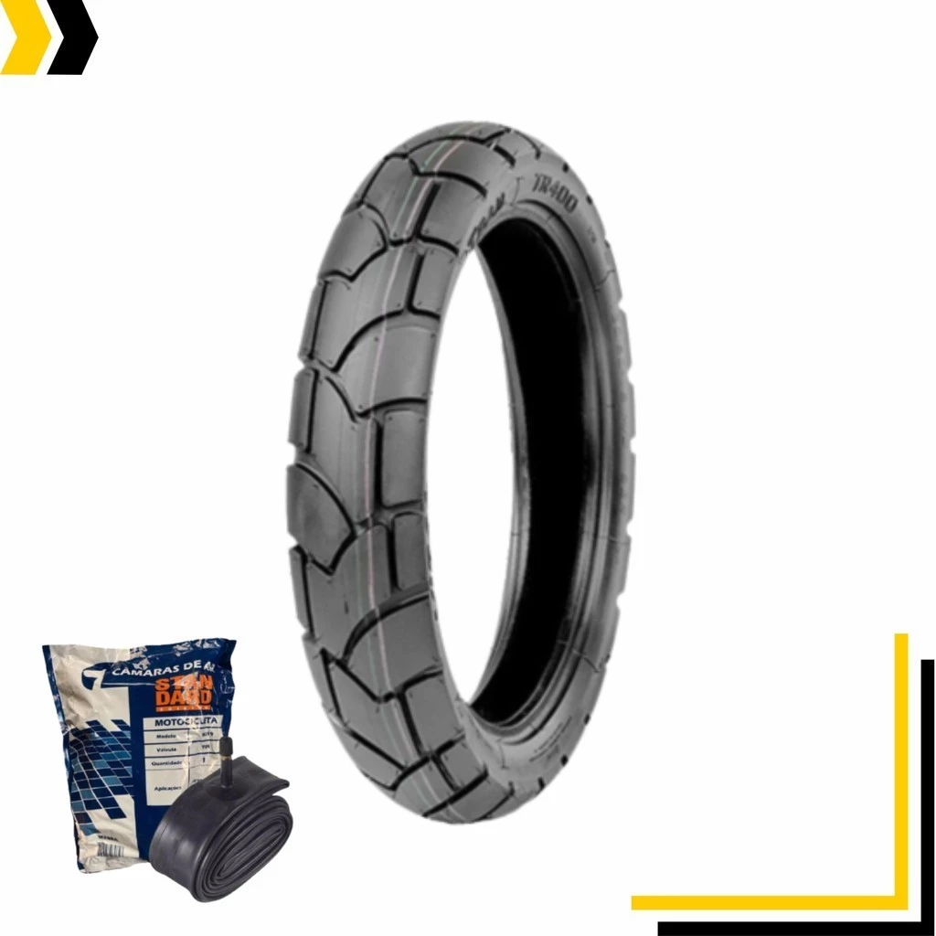 Pneu para Moto XRE300-XR250 TR400 Vipal 120/80-18 Traseiro com Câmara MJ18 Gulfair